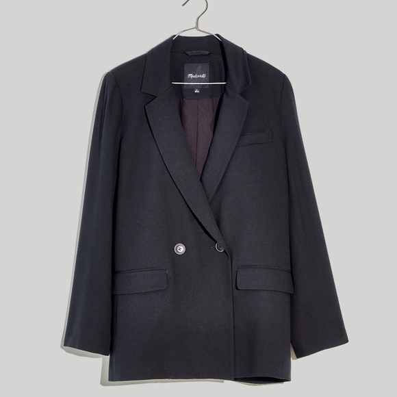 Madewell Jackets & Blazers - New MADEWELL Drapeweave Caldwell Double-Breasted Blazer in Black